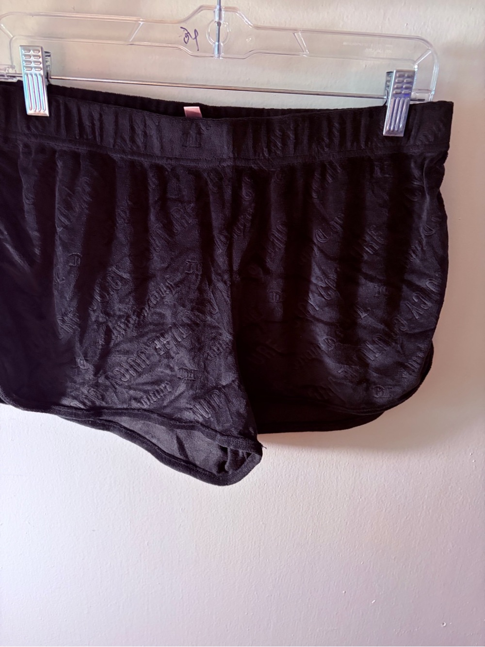 Juicy Couture Black Embossed Lounge Shorts